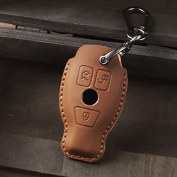 Car Key Case Cover Key Bag For Mercedes Benz A B C S Class AMG GLA CLA GLC W176 W221 W204 W205 Accessories Holder Shell Keychain