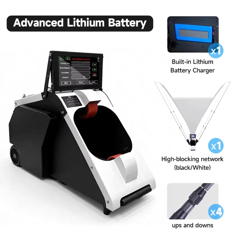 

Smart Portable Basketball Machine with Touchscreen Automatic Ball Return Launcher Training Basketball Equipment for Court Home