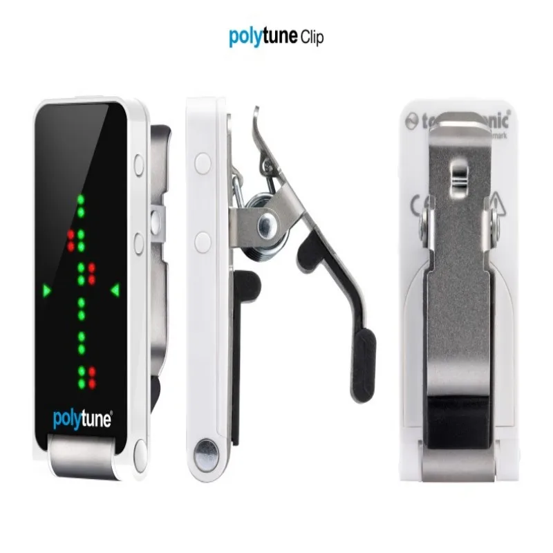 TC Electronic PolyTune Clip Clip-on Polyphonic Tuner Headstock Tuner with Adaptive LED Display Multiple Tuning Modes