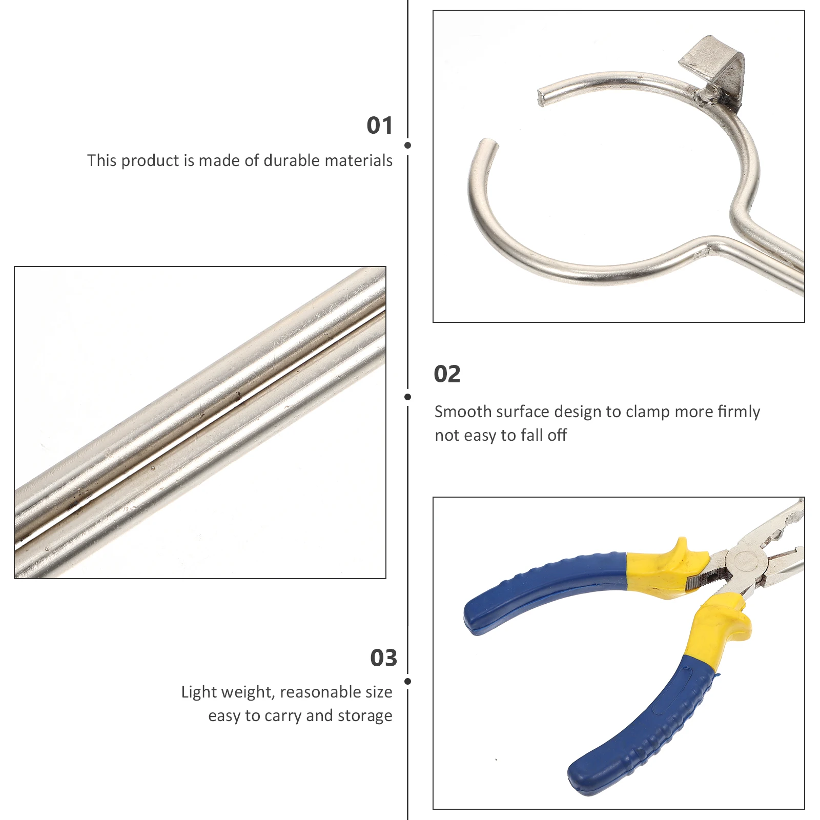 

Crucible Tongs Metal Casting Tool Resistance Compact Size Gold Melting Propane Furnace Crucible Clamp
