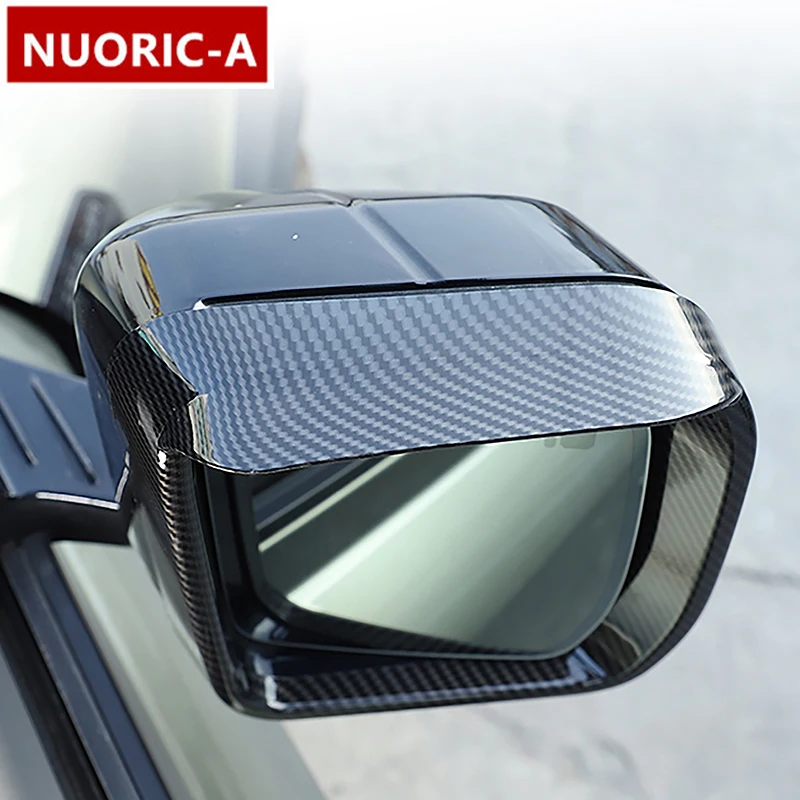 

Carbon Fiber Color Car Rearview Mirror Frame Decoration Cover Trim For Land Rover Defender 2020-2022 ABS Exterior Accessories