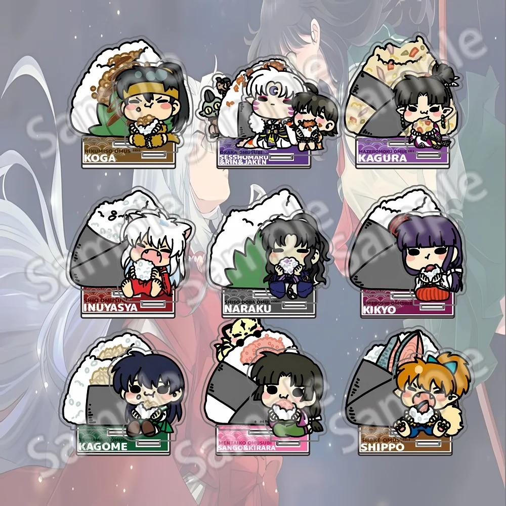 Inuyasha Kagome Higurashi Miroku Sango Shippō Acrylic Signboard Keychain Anime Toy Figures for Gift 10cm