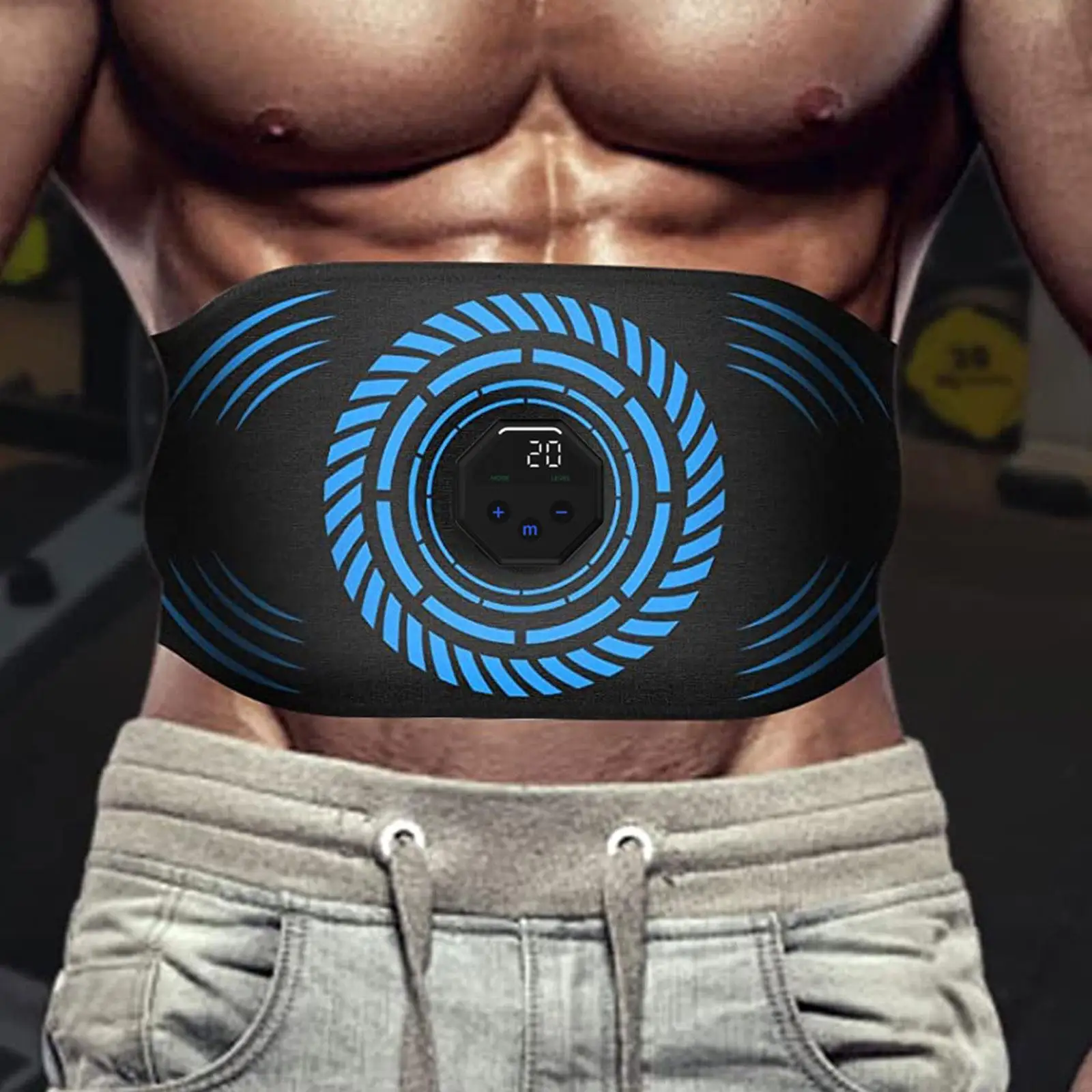 ABS Stimulator Belt USB Abdominal Muscle Belt for Sports Home Abdomen Arms