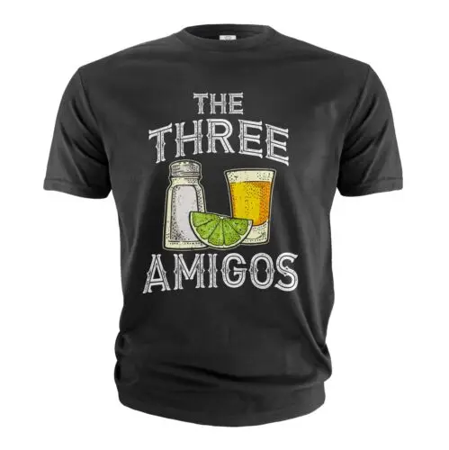 Funny Cinco de Mayo T-shirt three amigos salt tequila lemon party tee shirt