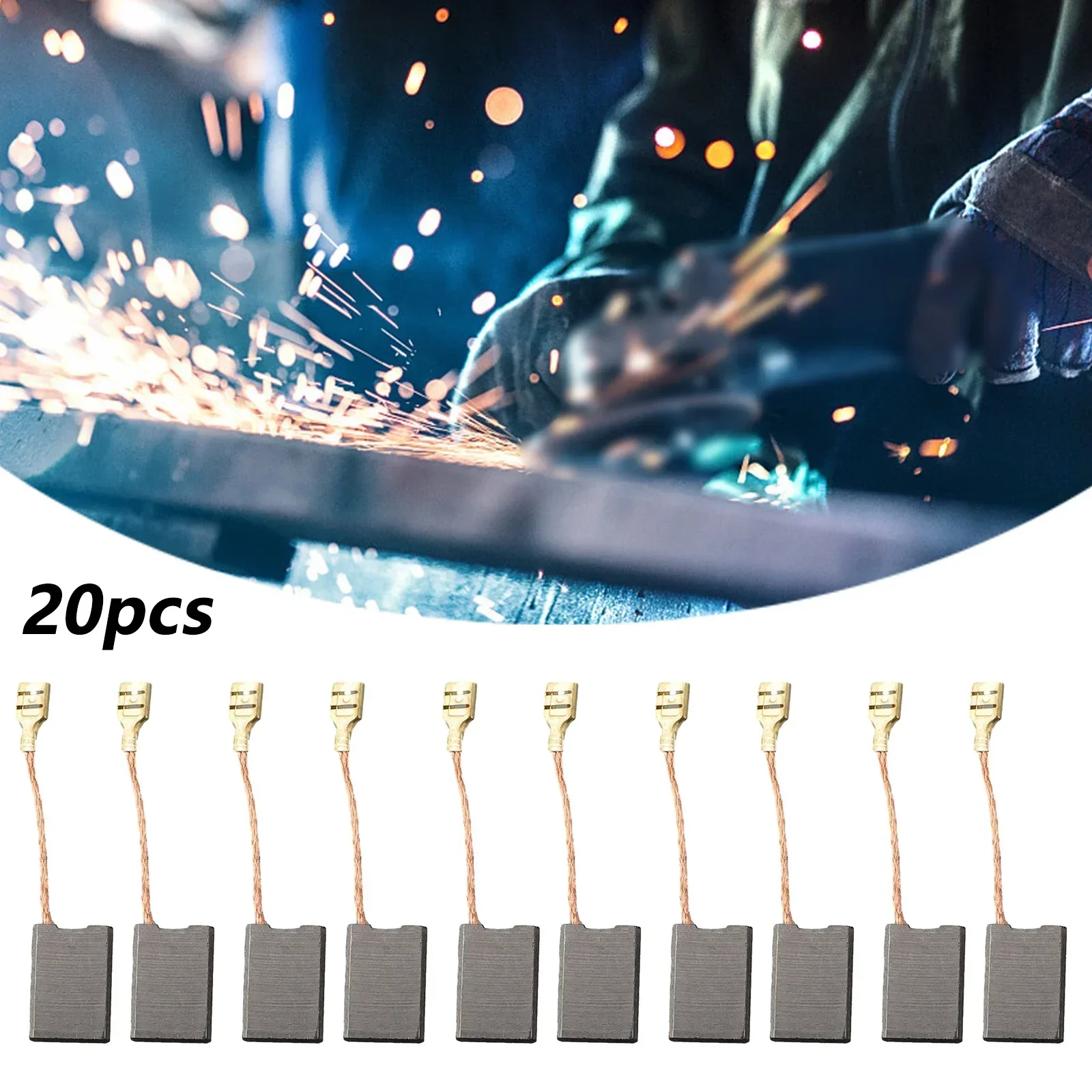 Metalworking Carbon Brushes Factory Workshop 10/20Pcs 6.3×16×22mm Fittings Low Noise Replacement For Bosch GWS 20-230