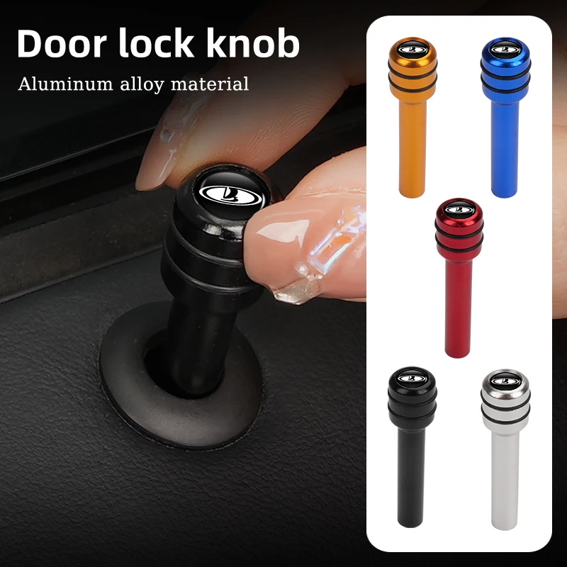 Car Security Door Pin Lock Alloy Door lock Knod Cover For Lada Priora Sedan Sport Kalina Granta Vesta Niva Largus Vaz Samara 211