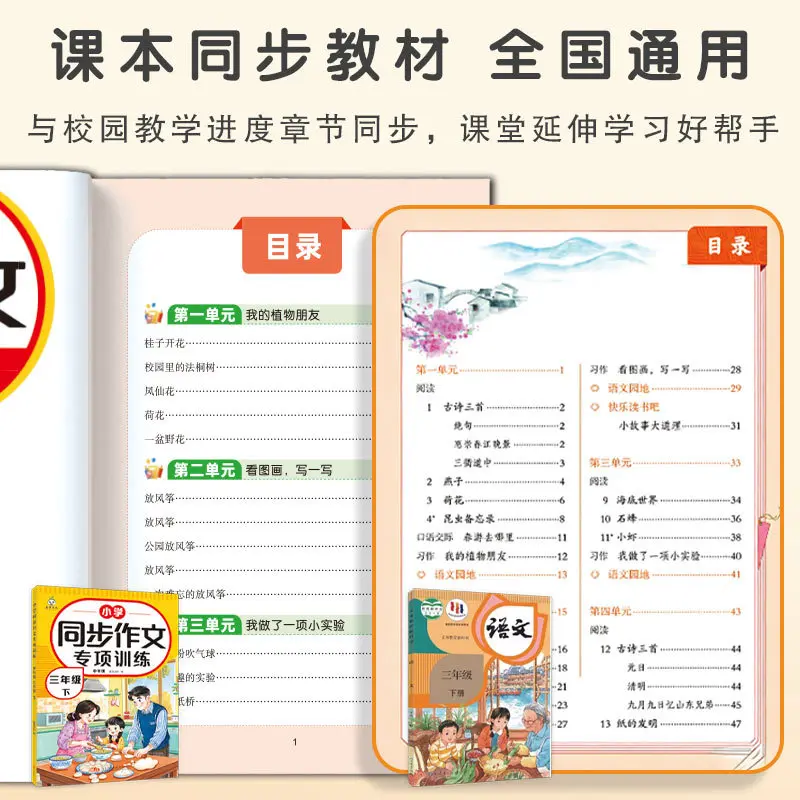 Synchronized Composition Specialized Training, Chinese People's Education Press for Grades 3-6, Writing Tutoring