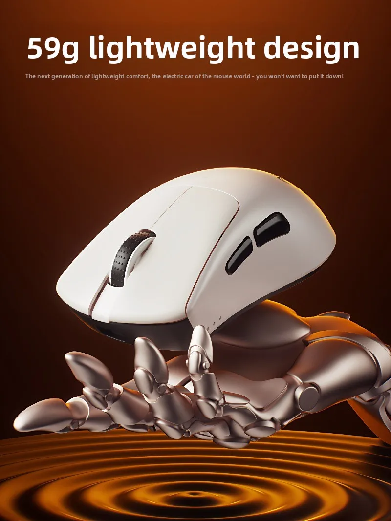 ماوس لاسلكي AUSDOM G04 ثلاثي الوضع خفيف الوزن PAW3311 400 مللي أمبير عمر بطارية طويل مريح Dpi قابل للتعديل لماوس ألعاب FPS