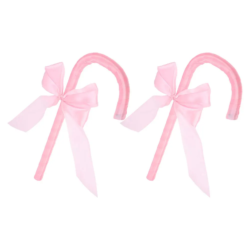 2Pcs Bow Cane Elegant Masquerade Valentine Party Accessory Durable Stylish Roleplaying Jazz Dance Performance Kids Cosplay