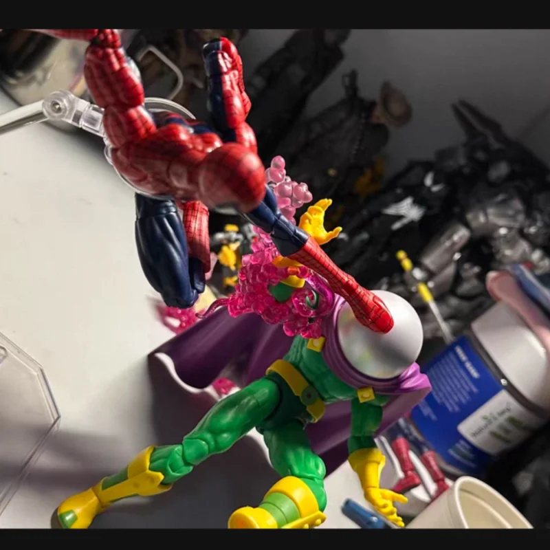 

В наличии Marvel Legends Mysterio Ретро-карта Фигурка Подлинная подвижная фигурка из ПВХ Коллекционная аниме-игрушка Рождественский подарок