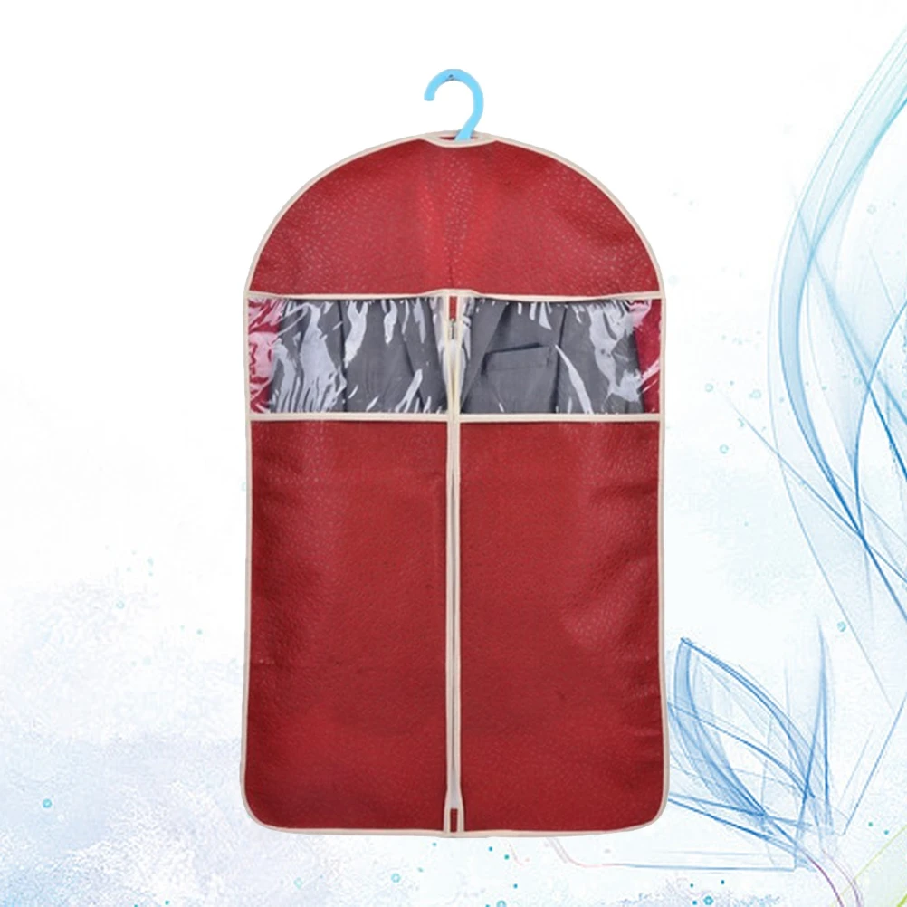 

High-End Clothes Cover Suit Storage Bag Garment Organizer Dustproof Water Resistant Zipper Closure Transparent Window For