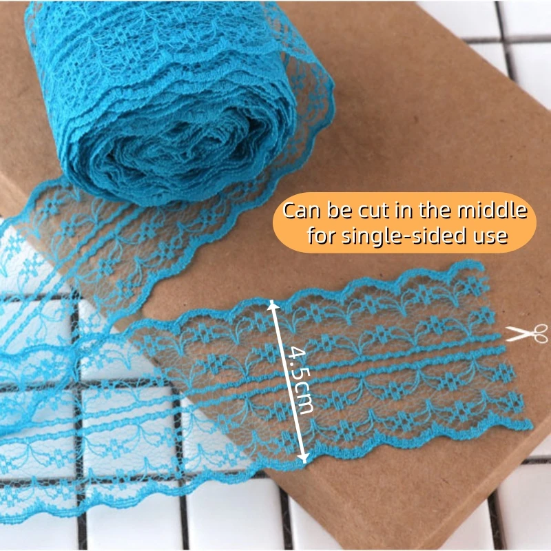 10 m/Rolle 4,5 cm nicht dehnbares Spitzenband, besticktes Netzband für DIY-Bastelarbeiten, Geschenkverpackungen, Nähzubehör, Partydekoration – Detail 1