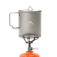 TOAKS POT-750 Titanium 750ml Pot and Titanium Camping Stove Ultralight Outdoor Camping Equipment