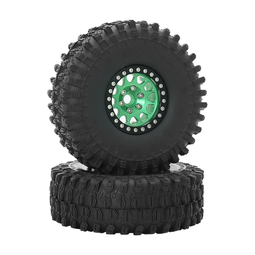 Metall 1,9 Beadlock Felgenreifen Set für 1/10 RC Crawler Car Axial SCX10 III AXI03007 90046 TRX-4 Redcat GEN 8
