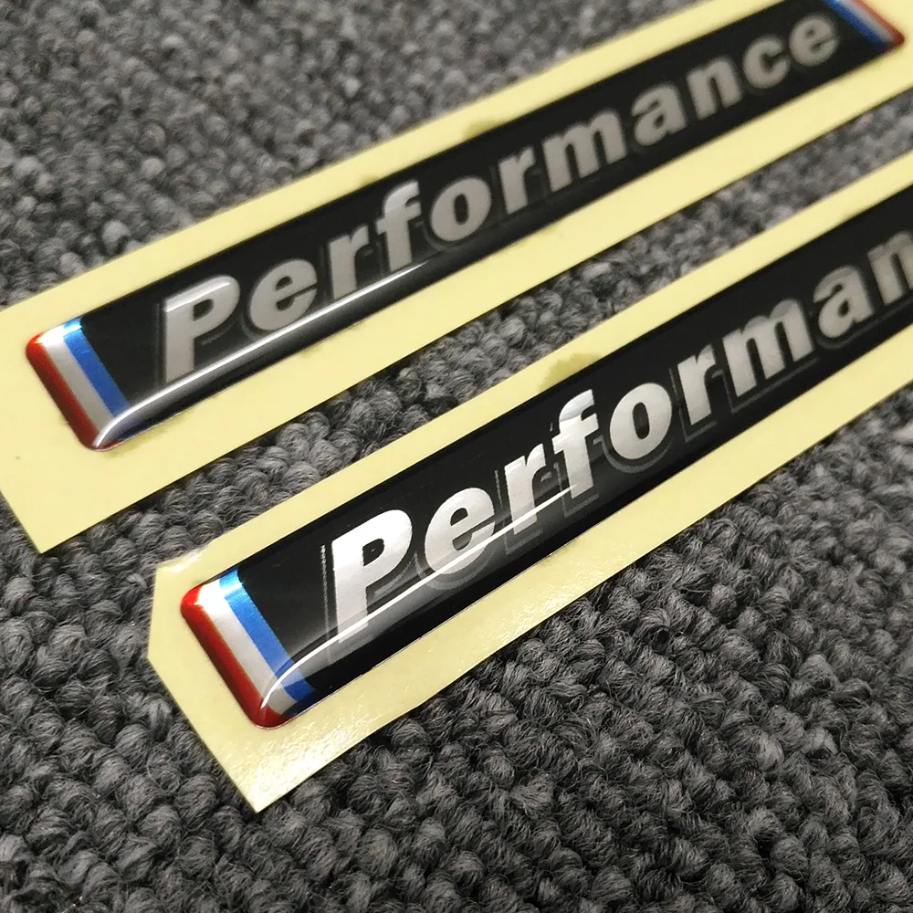 2 Pcs Car Decal Logo Badge Auto Accessories Stickers Power Performance For BMW M 1 3 4 5 6 7E Z X M3 M5 M6 Emblem