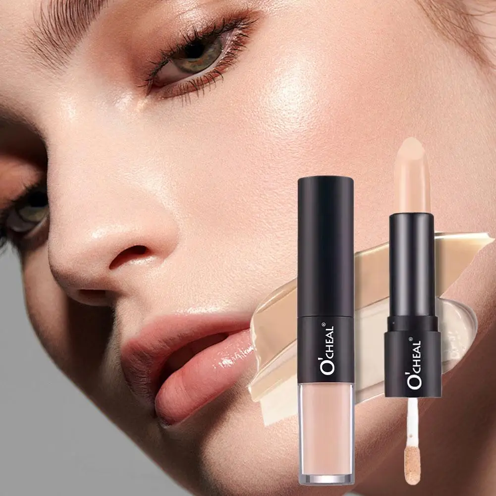 Doppel köpfiger Concealer Stick Hervorhebung & Bronzer Pen Kosmetik Aufhellung Kontur Kontur wasserdichte Kopf fläche Doppel a9h0