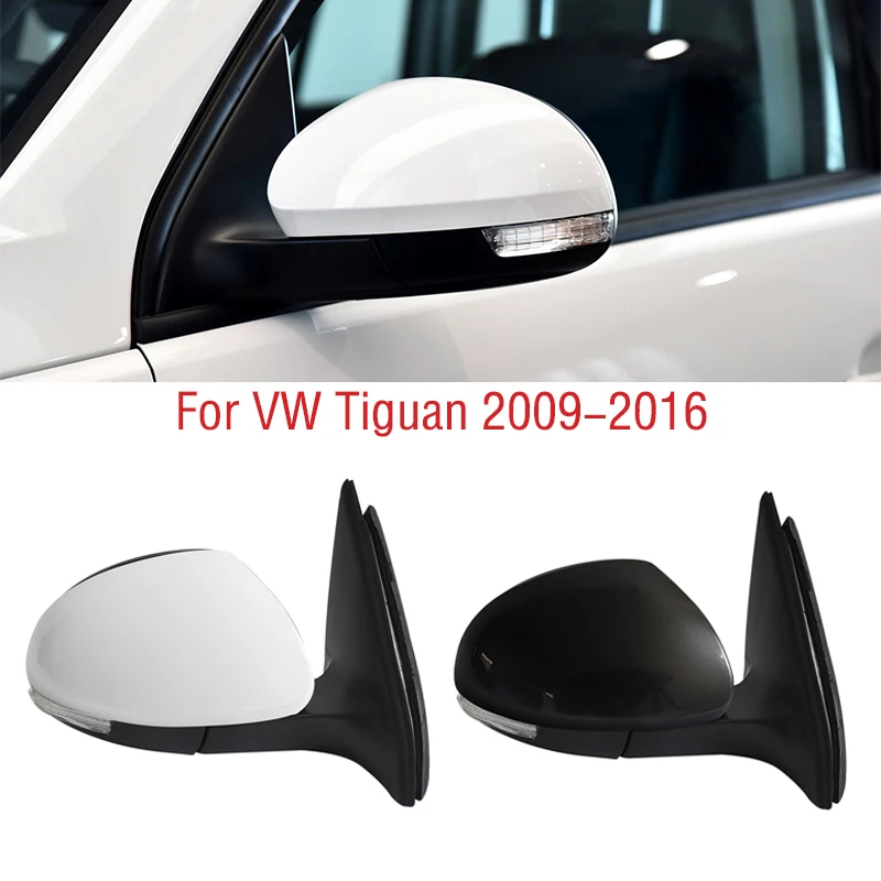 

For VW Tiguan 2009-2016 Wing Door Side Mirror Assembly Assy Rearview Mirror Cover Frame Glass Lens Turn Signal Light Lamp