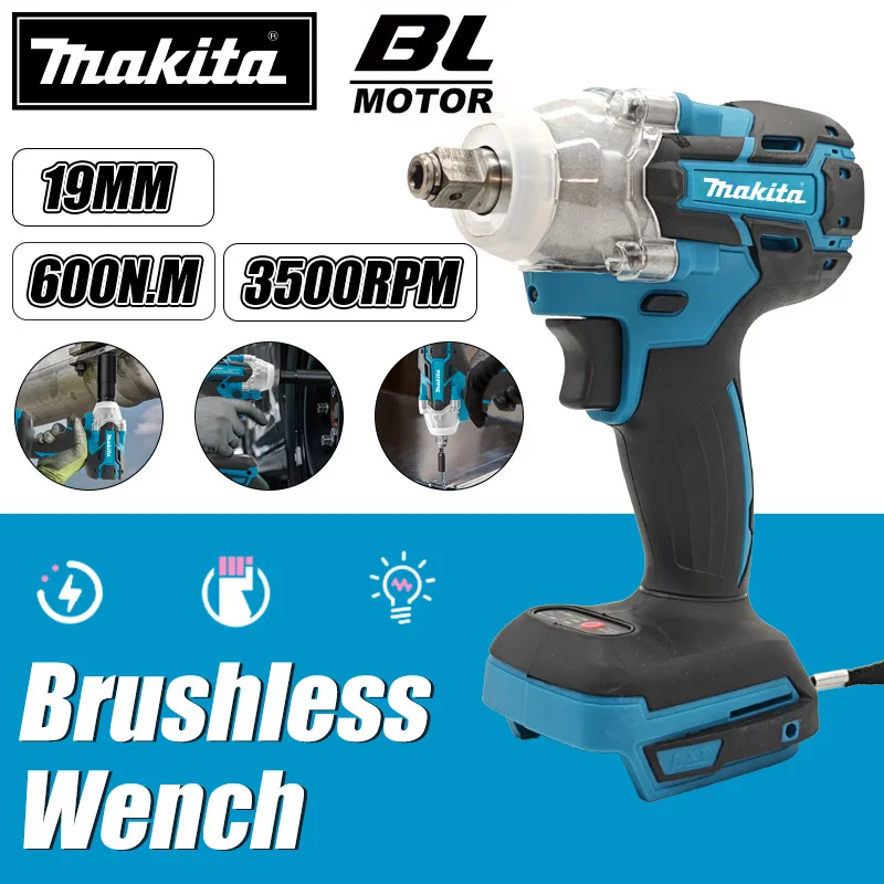 

Makita Impact Wrench Machine Brushless Cordless Electric Wrench High Torque Rechargable Tool For Makita 18V Battery