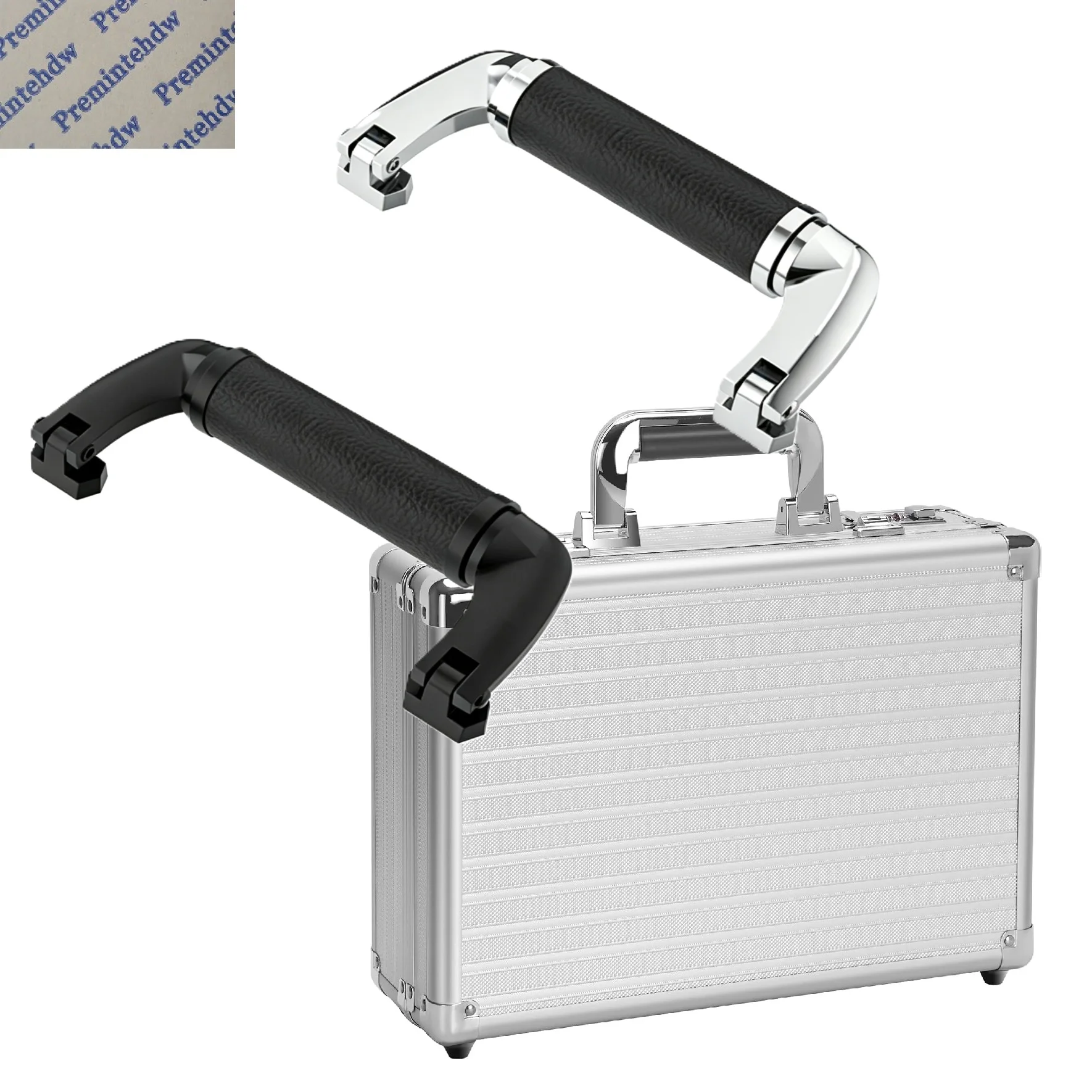 1Piece Silver Black Zinc Metal Handles For Suitcase Luggage Trunk Guitar Musical Box