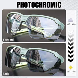 SCVCN- Bike Glasses Photochromic Cycling Sunglasses Mountain Bicycle Hiking Golf UV400 Sports Glasses for Men Women Baseball