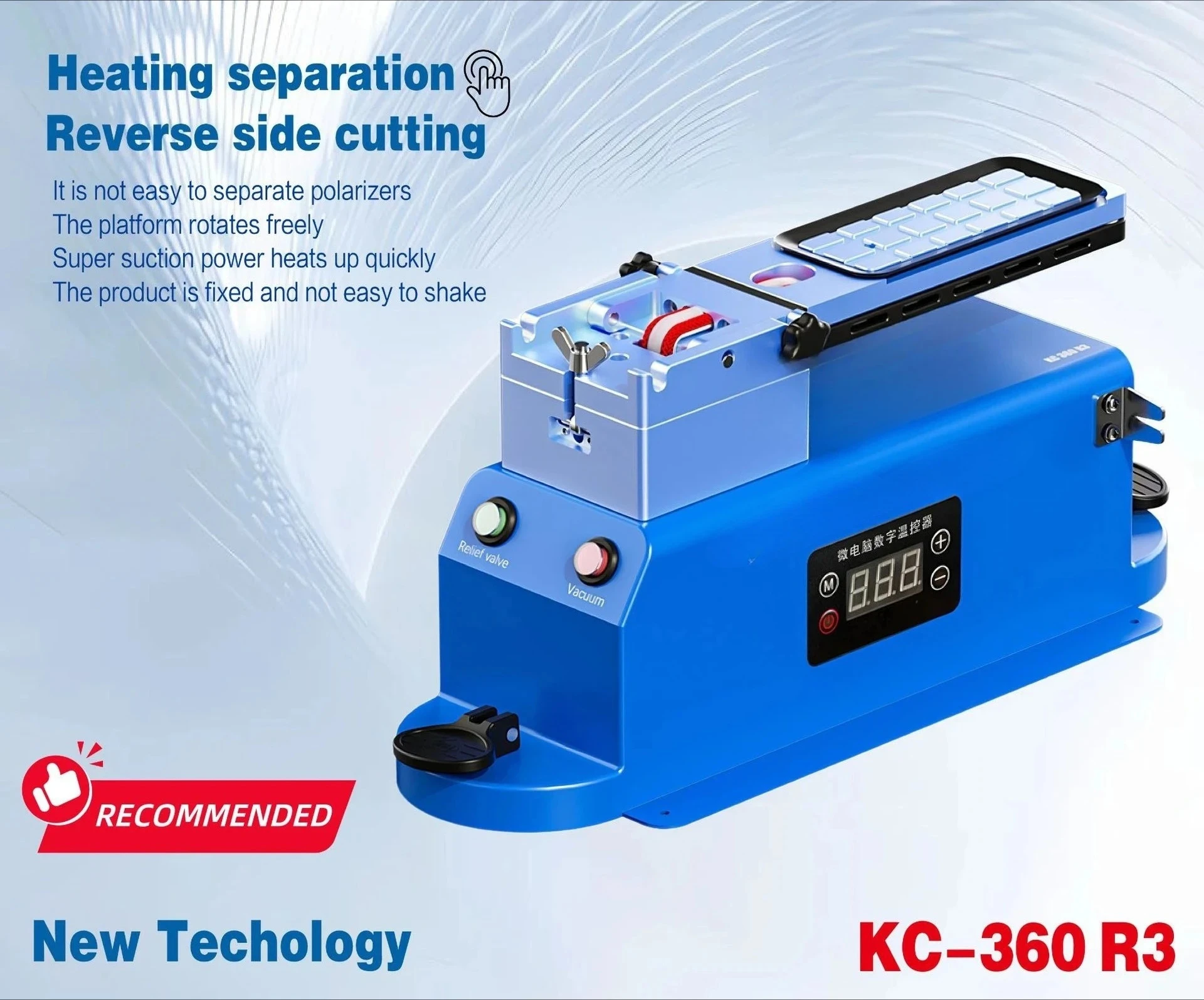 Built-in double pump glue removal constant temperature heating table, curved screen mobile phone LCD screen maintenance