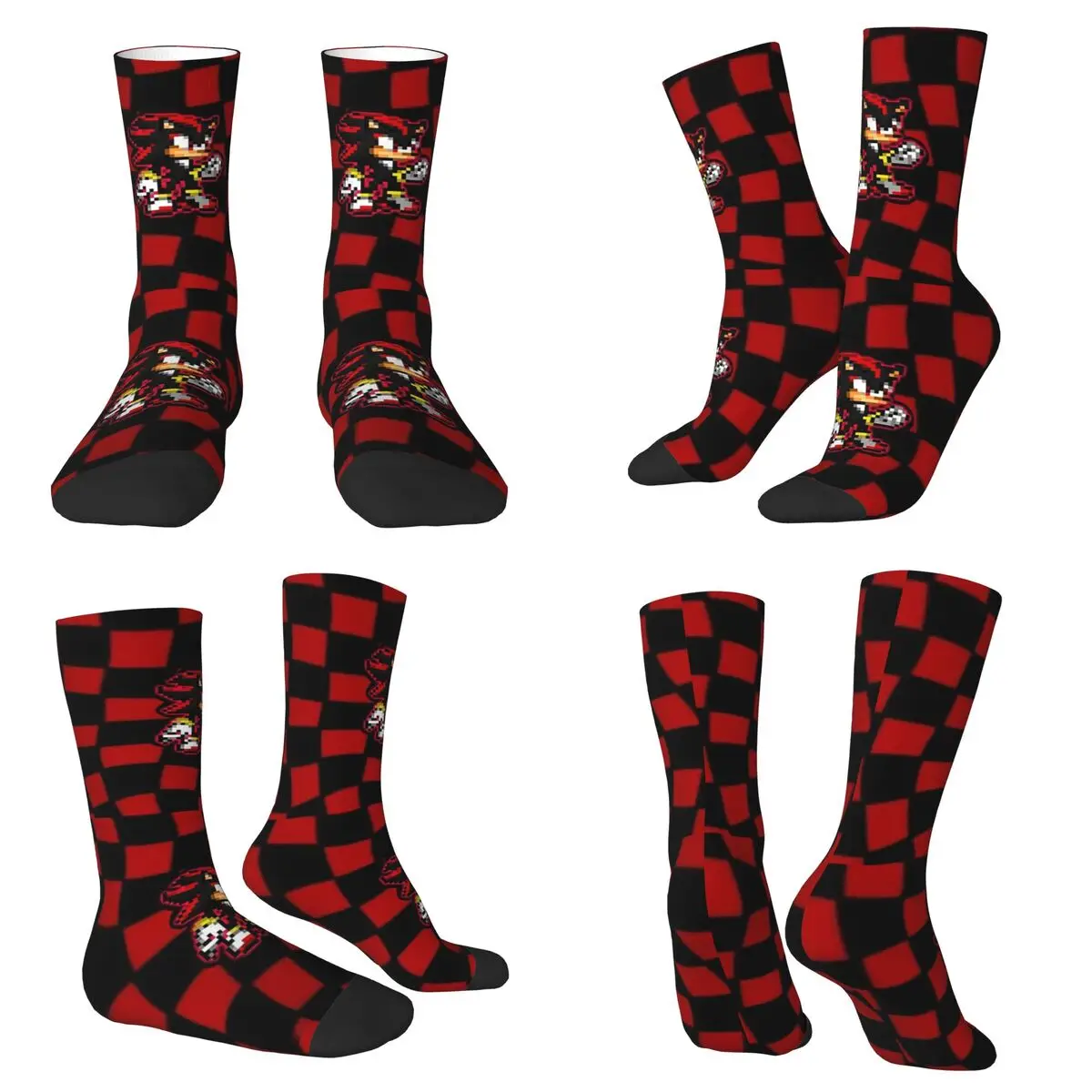 

Shadow S-Sonic-S T-The-S H-Hedgehog-S Socks Harajuku Stockings All Season Long Socks Accessories for Mans Womans Christmas Gift
