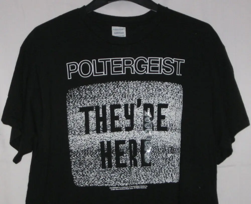 Poltergeist Movie They're Here T-Shirt Black Large NWT