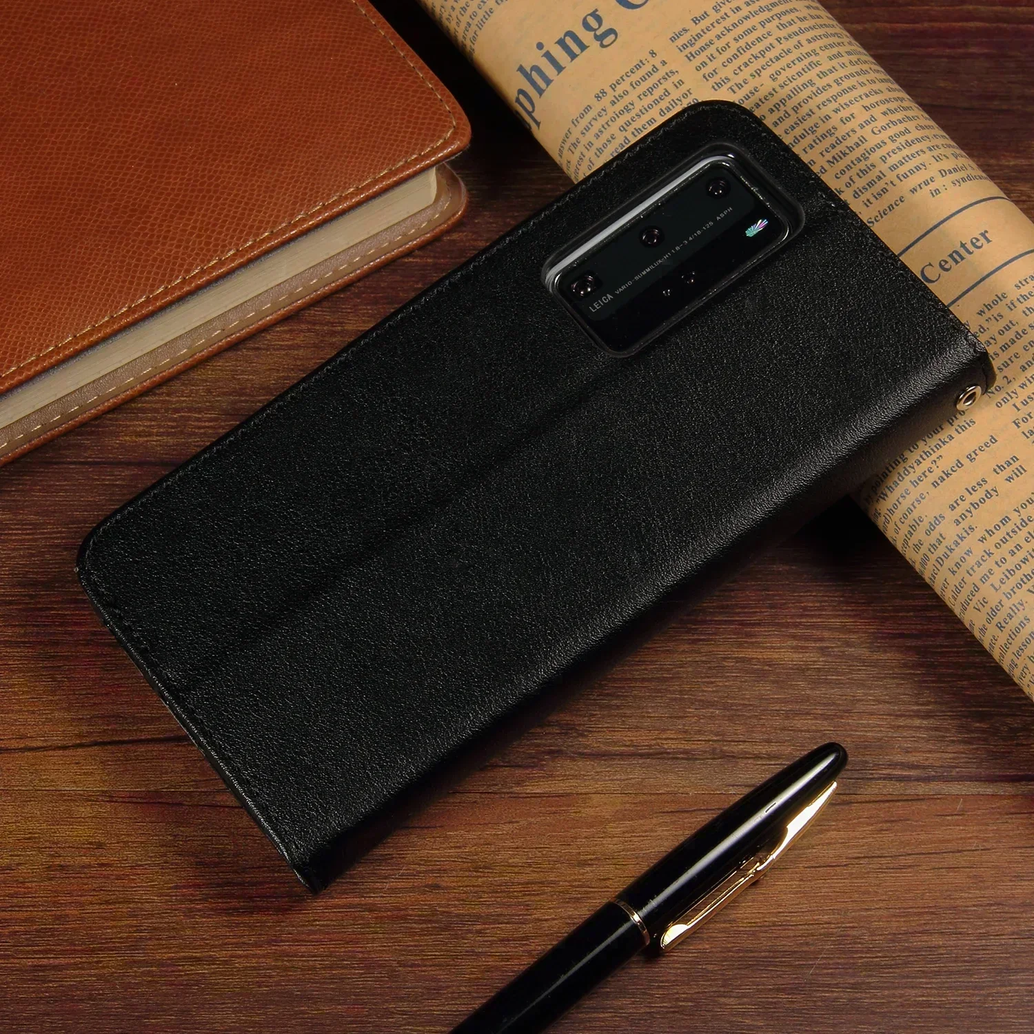 กระเป๋าสตางค์หนังสําหรับ Huawei P40 P30 Pro P20 P10 P9 P8 Mate 20 10 Lite P Smart Plus Y7 Y6 Y5 2019 2018 ป้องกันฝาครอบ