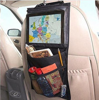 2024 Car Seat Organizer Multifunctional Oxford Fabric Car Back Multi Pocket Storage Bag with Tablet Holder Protector