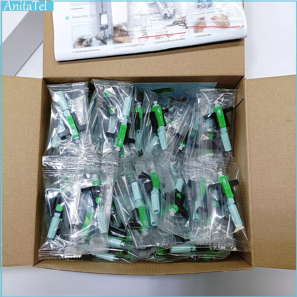 

Fiber Fast Connector SC APC UPC Optic 58Mm Single-Mode Optical Fast FTTH Cold Tool Fiber Quick Connector Upc