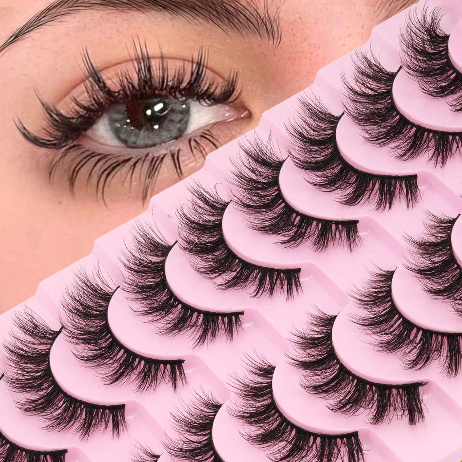 10쌍의 폭스 아이 스타일 인조 속눈썹, 3D 인조 밍 - Faux Mink Lash 리뷰 및 가격