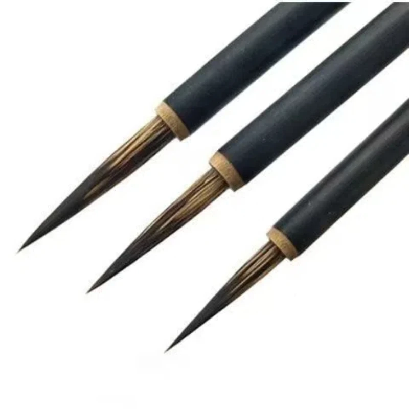 Small Regular Script Calligraphy Brush Set Mouse Whisker Traditional Chinese Painting Scriptliner Outlining Pen Fine Line Brush