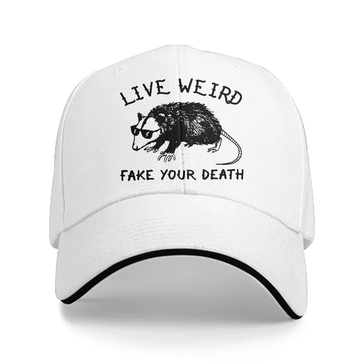 

Бейсбольная кепка Weird Animal Spirit, мужские шапки, женские защитные козырьки, Snapback, милые кепки с мышкой Possum