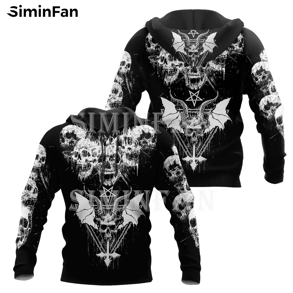 

Dark Art Satanic Tattoo 3D Printed Men Hoodie Zipper Jacket Hooded Pullover Unisex Casual Sweatshirt Tracksuit Women Autumn Coat