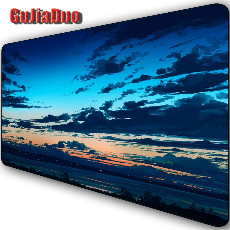 GuJiaDuo Mange Minimalism Scenery Mouse Pad Laptop Table Desk Mat for Gamer Office Hoom Art Mousepad Anime Stuff Accessories Rug