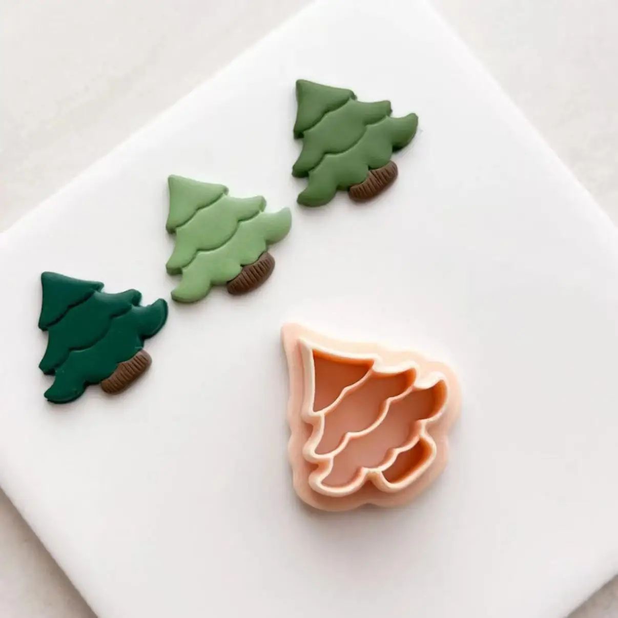 Cortadores de arcilla polimérica para árbol de Navidad | Cortador de arcilla navideña | Cortador de arcilla de invierno | Cortador de arcilla polimérica para hacer pendientes |