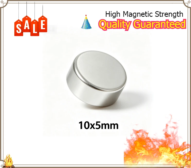 Super Strong 10x5mm Neodymium Magnet Round Disc NdFeB Permanent Magnet For DIY Crafts Home Storage Fridge Notes