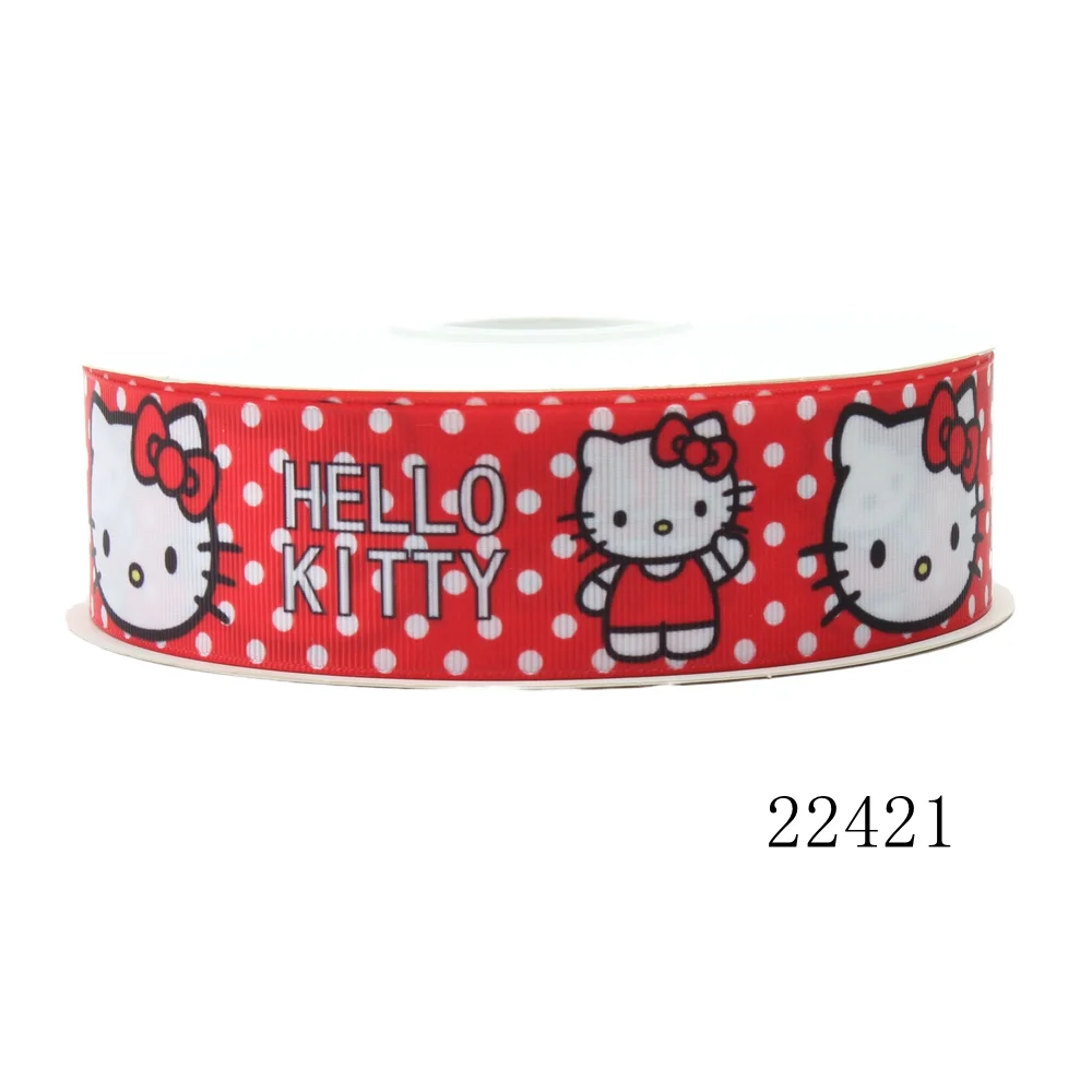 10Yards Hello Kitty 38mm Grosgrain Ribbon for Hairbows Gifts DIY Craft Materials