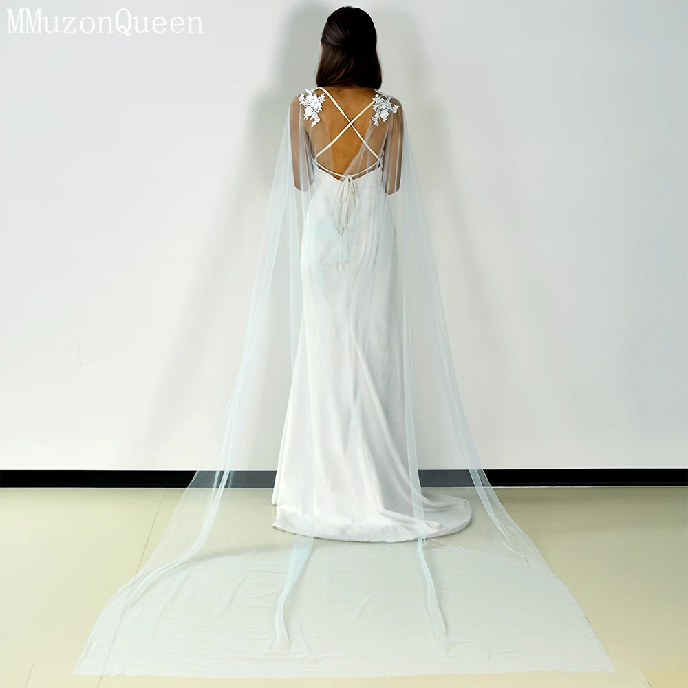 

Стильная и элегантная длинная синяя однослойная кружевная шаль TOPQUEEN MG25 с фиксацией на булавках, идеально подходит для свадебных невест