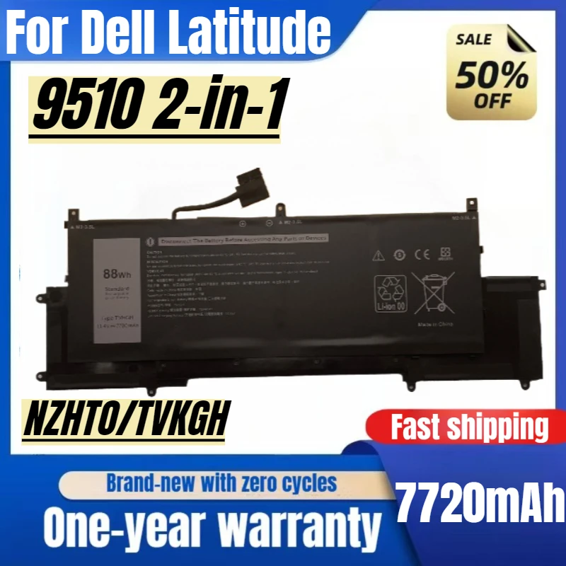 

Suitable for Dell Latitude 9510 2-in-1 N7HT0N7HTO TVKGH Laptop Battery High Capacity Battery High Quality Replacement Batteries