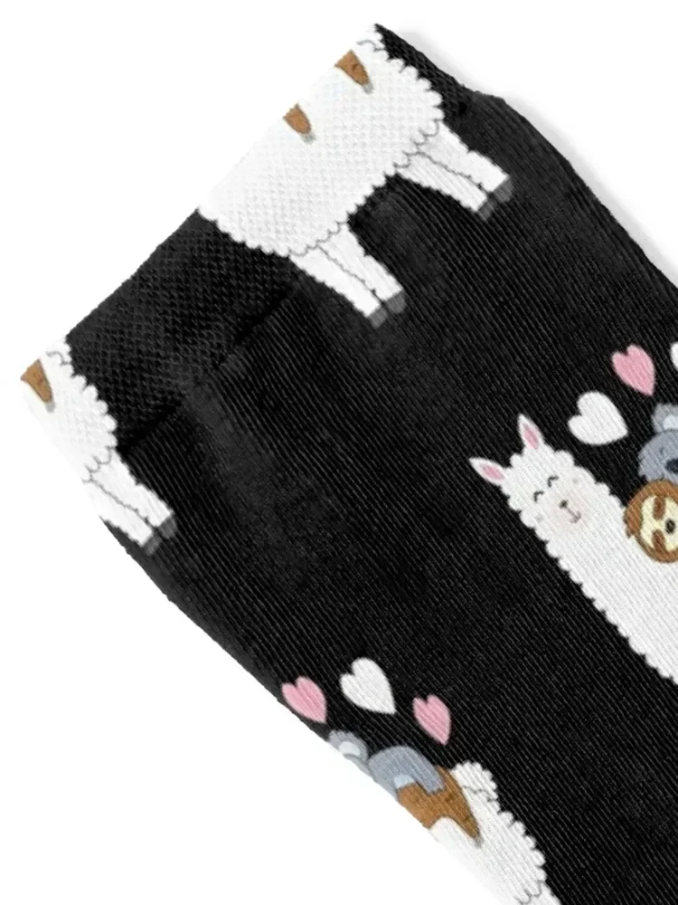 Alpaca llama sloth koala girl gift Socks FASHION floral sports and leisure Socks For Men Women's