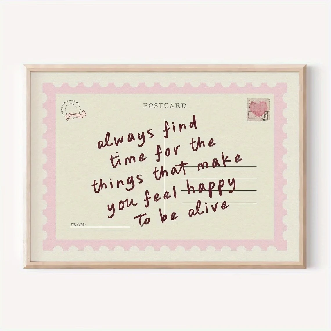 Retro Postcards That Encourage Spending Time Wall Art Print Canvas Painting Poster Picture For Living Room,Bedroom Home Decor