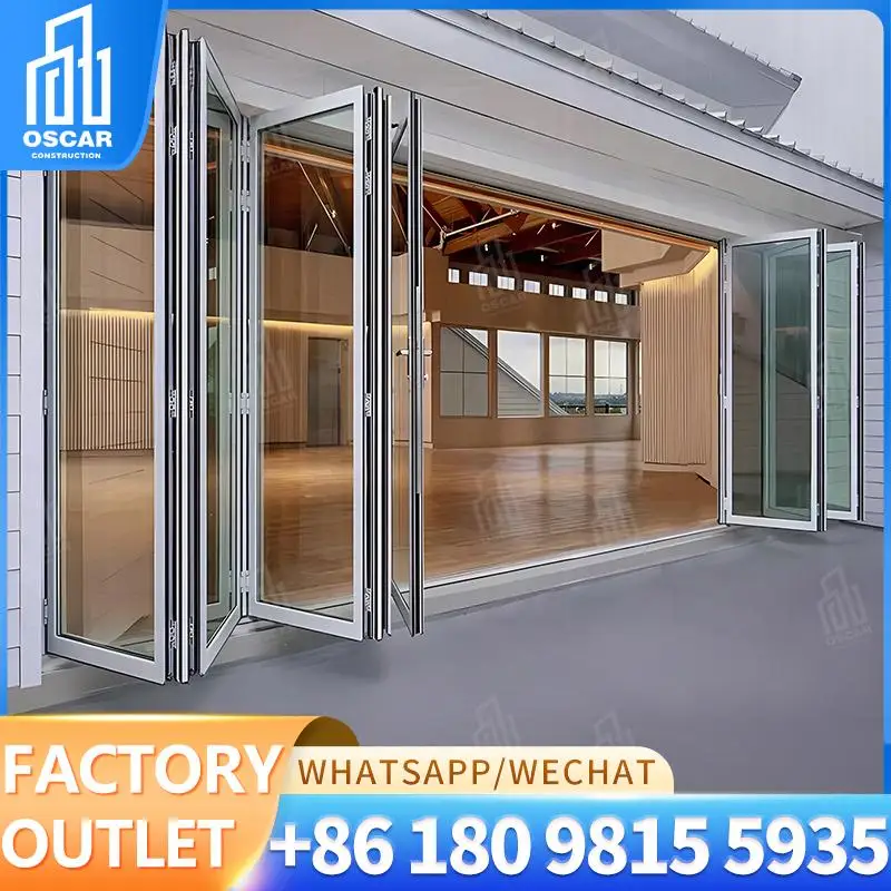 

Customizable Folding Door for European Office Spaces Innovative Design Factory Direct Bifold Door