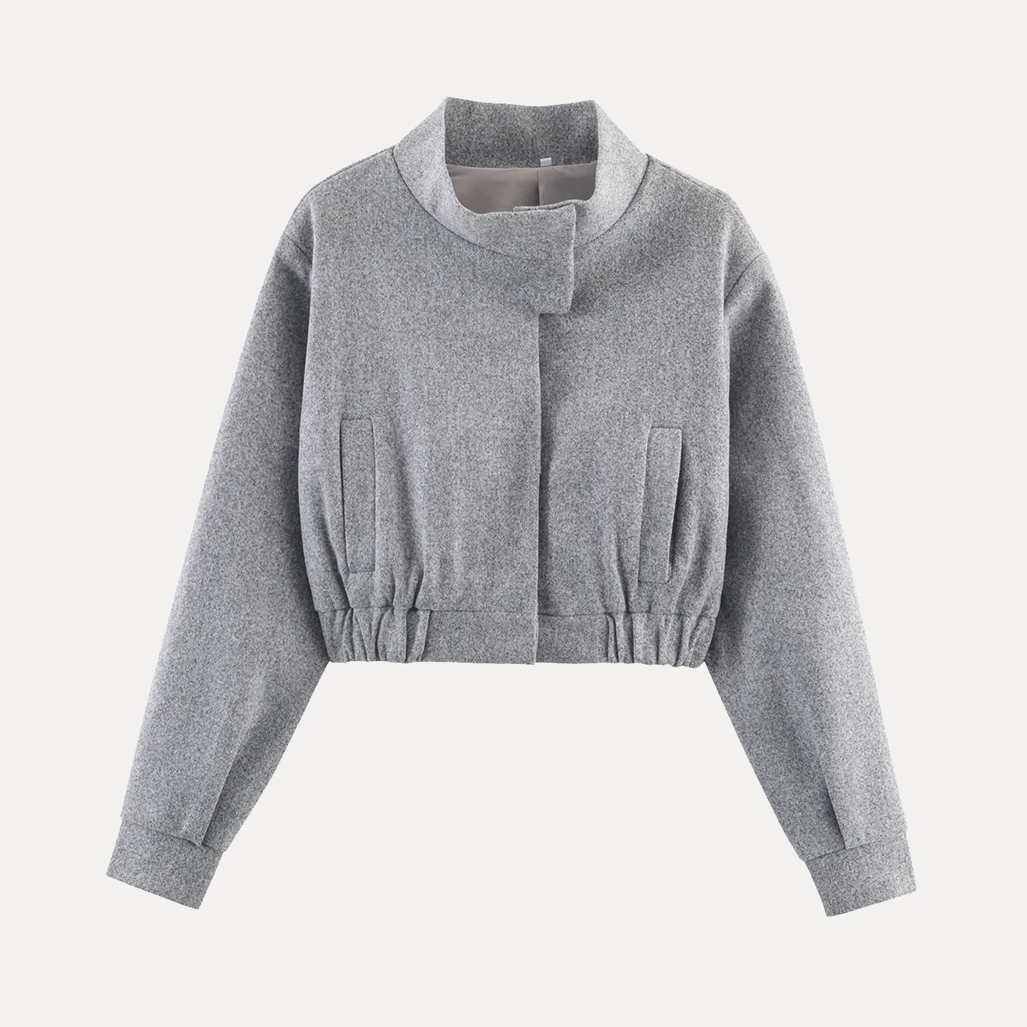 

Sweet Sle Woolen Jaet Coat for Women Autumn New Arrival Versatile Ele Daily Match Women's Faion ort Outerwear