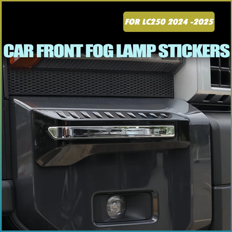 

Car Front Fog Lamp Decorative Stickers Fit for Toyota Prado LC250 24-25 Modified Auto Front Bumper Fog Lamp Decorative Parts