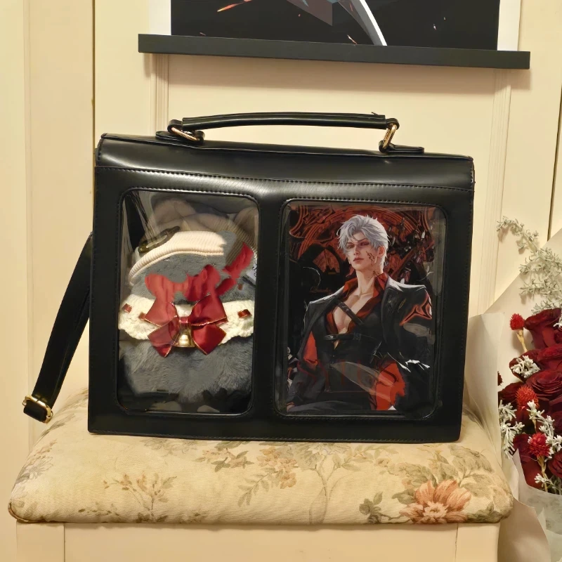 

Harajuku-style Handbag Japanese Diy Itabag Transparent Fashion Crossbody Bag New Student Backpack Commuting Versatile Briefcase