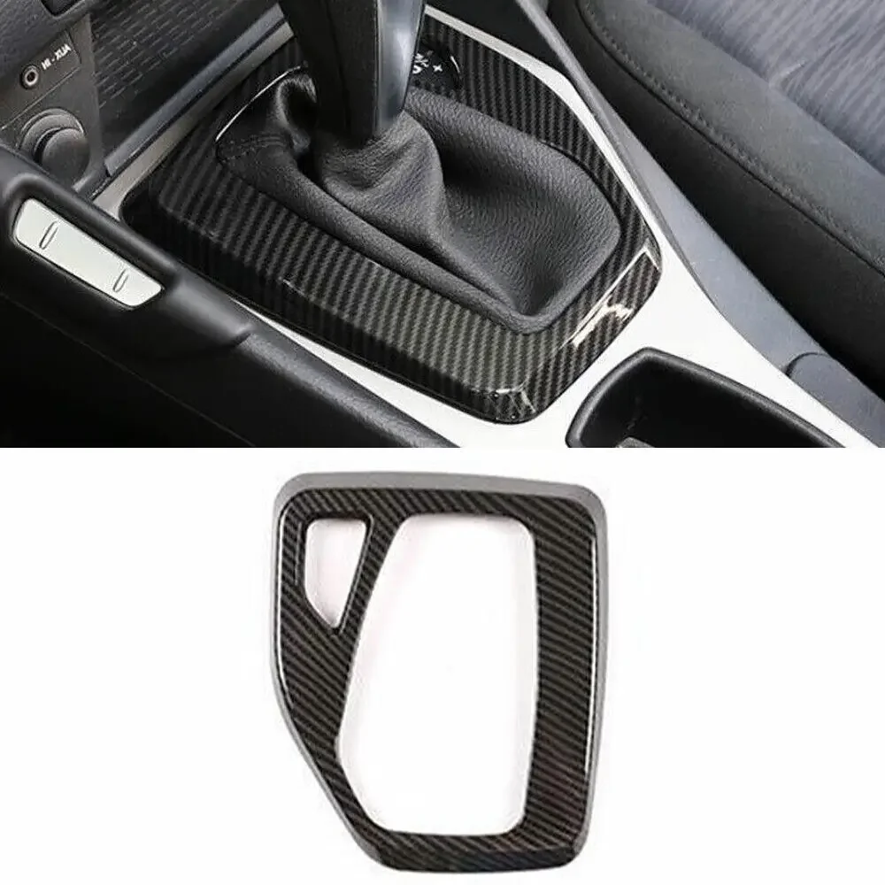 

ABS Carbon Car Center Console Gear Panel Frame Trim For BMW X1 E84 2010 2011 2012 2013 2014 2015 Console Gear Shift Panel Cover