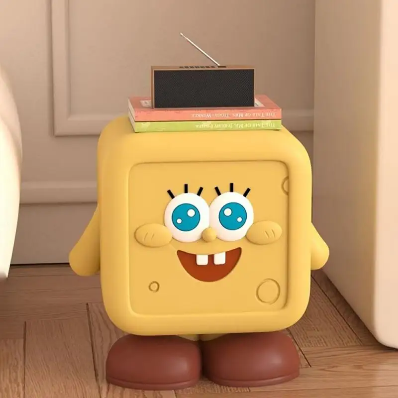 Esponja dos desenhos animados squarepants porta de casa sapato mudando fezes entrada sapato armário sapato vestir fezes sala estar sofá baixo fezes