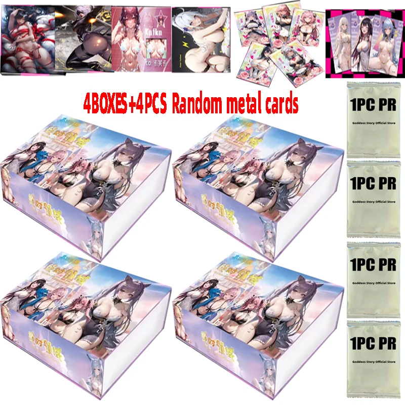 

Wholesale 4boxes Goddess Story Cards Puppet Play Absolute Field Full Beautiful Girl Princess Flash Card TCG Toy Gift