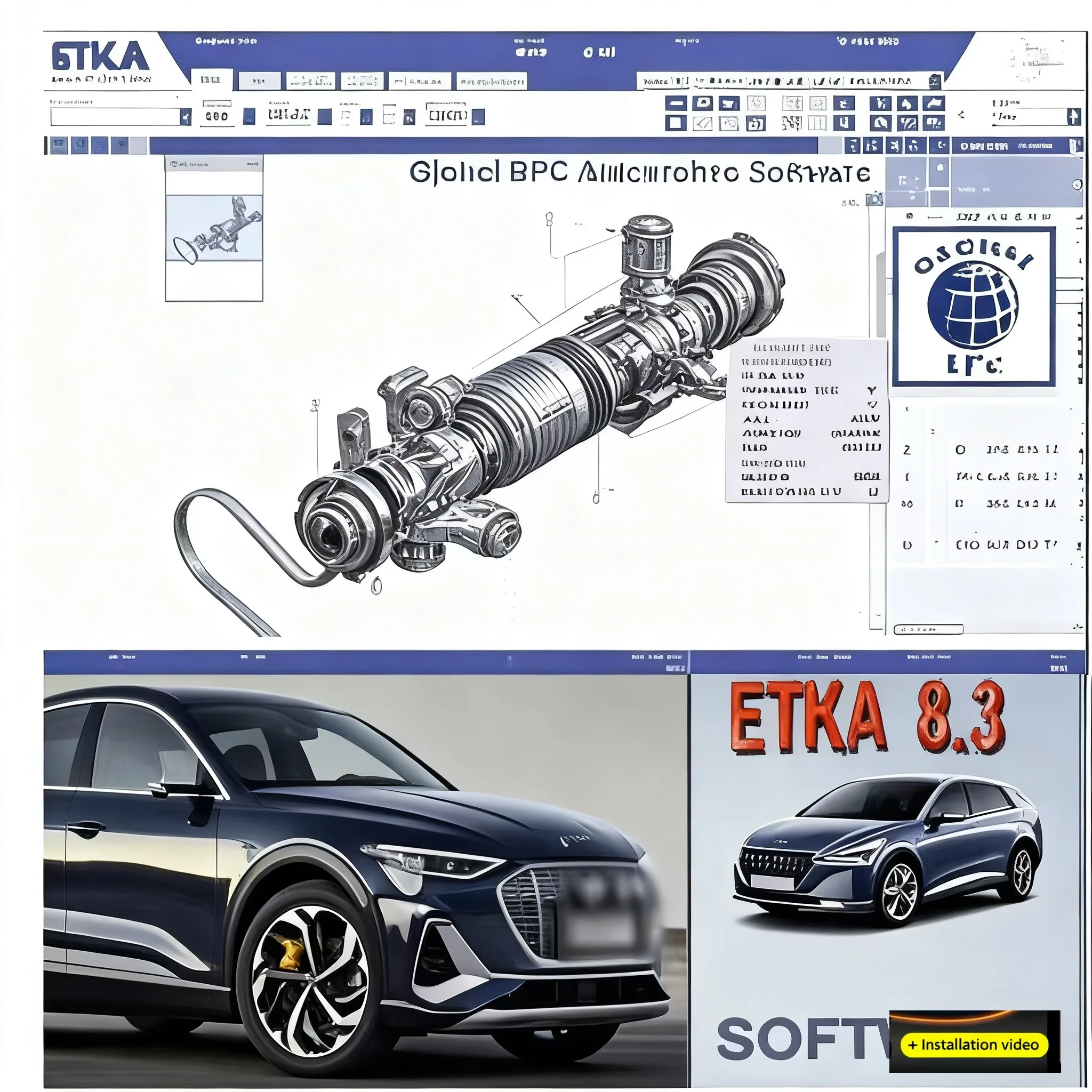 

2025 elsawin 6.0 with etka 8.3 software Newest Repair Software Group Vehicles Electronic Parts Catalogue for A-udi for V-W A